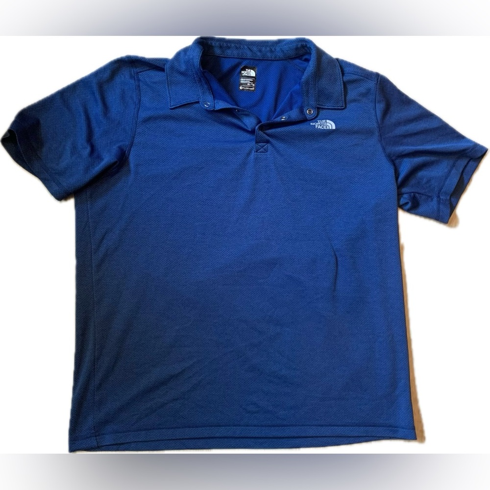 The North Face Men's Blue Flash dry Polo Shirt